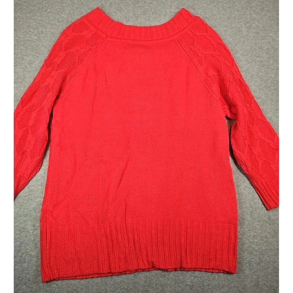 Sag Harbor Sweater Shirt‎ Womens Size Medium Coral Knitted Pullover NWT